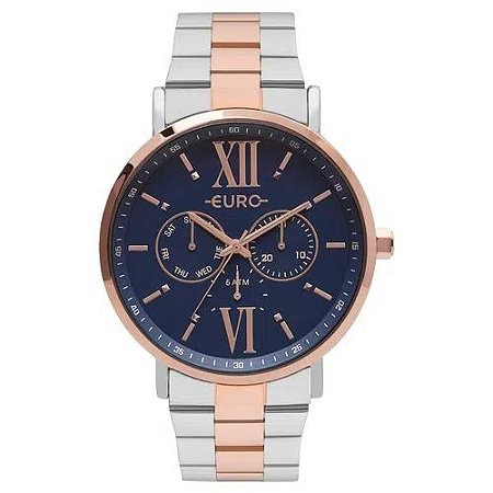 RELOGIO EURO FEM PRATA E DOURADO REF:EU6P29AHBBPS/5A