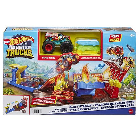 PISTA HOTWHEELS MONSTER TRUCKS ESTACAO EXPLOSAO REF:HFB12