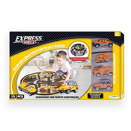 CARRINHOS COM TAPETE CONTRUÇÃO MULTIKIDS BR1435