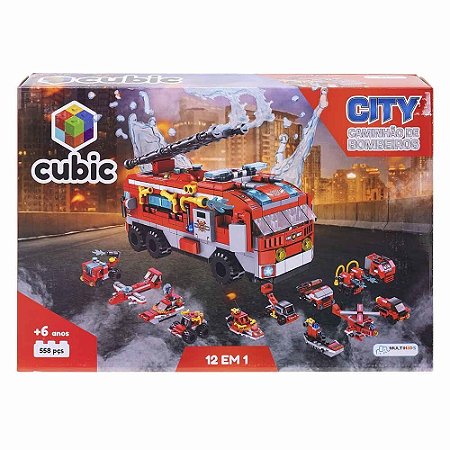 LEGO CUBIC BOMBEIRO BRIGADA INCENDIO