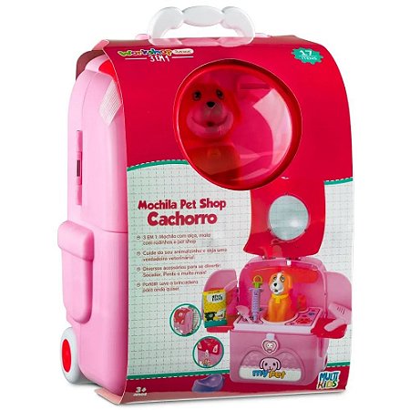 MOCHILA PET SHOP CACHORRO WORKSHOP JR MULTIKIDS BR1671