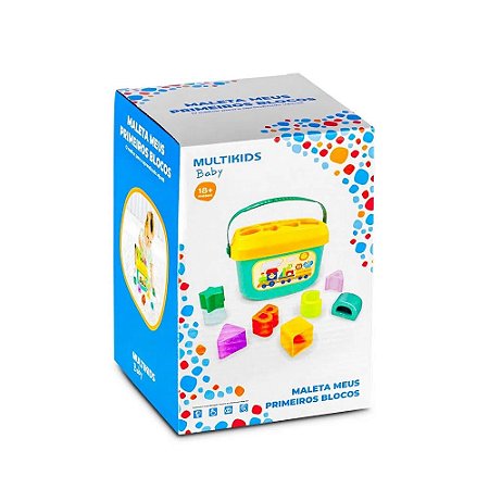MALETA MEUS PRIMEIRO BLOCOS 16 BLOCOS MULTIKIDS BABY BR1244