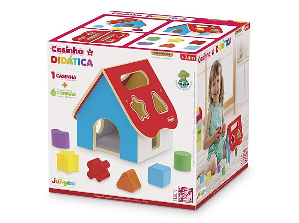 CASINHA DIDATICA 6 FORMAS EM MADEIRA JUNGES