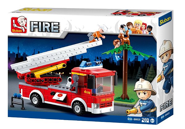 LEGO CUBIC CAMINHAO DE BOMBEIRO 269PÇS BR822 MULTIKIDS