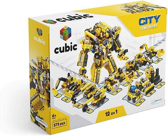 LEGO CUBIC CITY CONSTRUÇÃO 12 EM 1 573PÇS MULTIKIDS BR1093