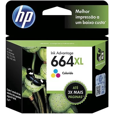 CARTUCHO HP 664XL 8ML ORIGINAL COLOR F6V30AB