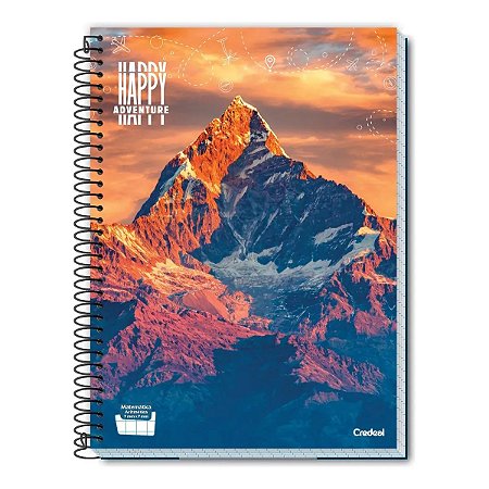Kit C/4 Cadernos Happy 96 Folhas 1 Matéria Credeal