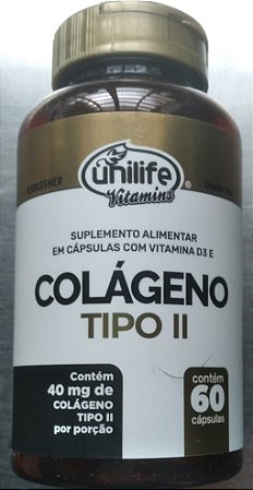 Colágeno tipo II - 40mg de colágeno