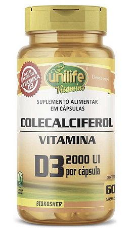 Vitamina D3 / Colecalciferol - 2000ui (lab. Unilife)