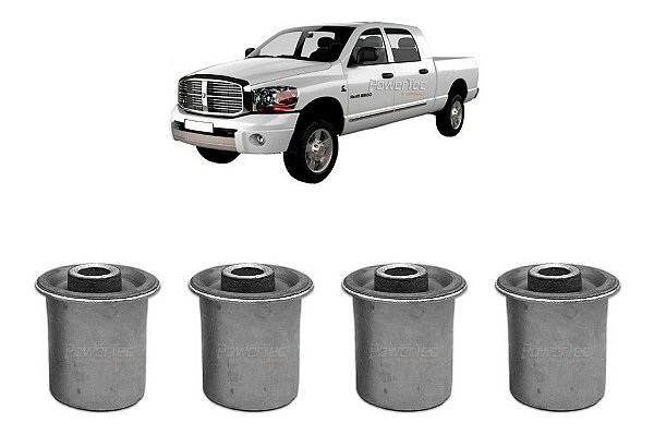 Kit 04 Bucha Bandeja Tirante Inferior Dodge Ram 2500 5.9