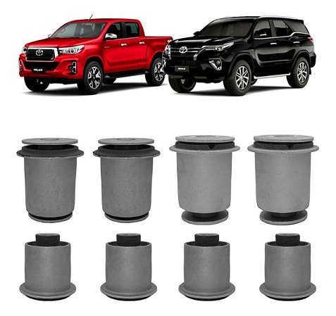 Kit Completo Bucha Bandeja Hilux 2016 2017 2018 -  8 Peças