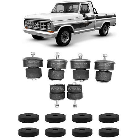 Kit Coxim Cabine e Kit Calço Carroceria Ford F-1000 F-4000 1979 até 1992