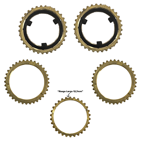 Kit Anel Sincronizador 1a 2a 3a 4a 5a GM Chevrolet S10 Blazer 2.2 2.4 1995 até 2011 "Caixa Eaton 1305"