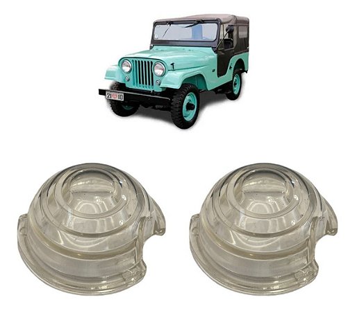 Par Lente Dianteira Pequena Vidro Jeep Rural F75 Ford Willys