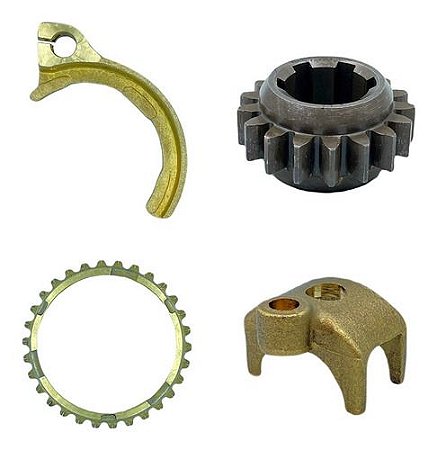 Kit Garfo 1ª/2ª Engrenagem Marcha Ré + Anel Fusca Kombi Bras