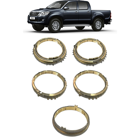 Kit Anel Sincronizador 1a 2a 3a 4a 5a Marcha Hilux 05/15