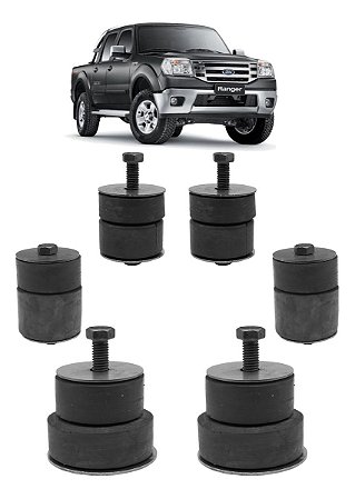 Kit Coxim Cabine C/ Ferro Ford Ranger Cabine Dupla Até 2011