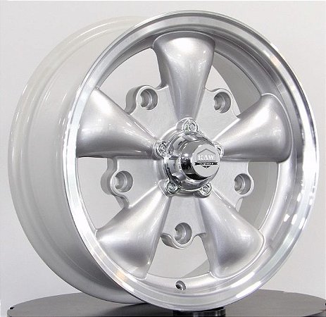 RODA RAW CLASSICS 5 SPOKE PRATA DIAMANTADA ARO 15 X5,5 FURAÇÃO 5X205