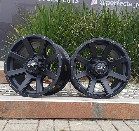 RODAS OFF ROAD OR-02 ARO 17 Furação 6X139,7 PRETA FOSCO
