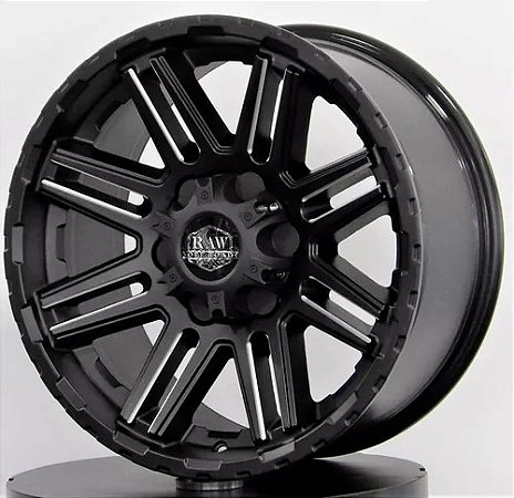 RODAS OFF ROAD OR-04 ARO 18 Furação 6x139 PRETA FOSCO MILLING