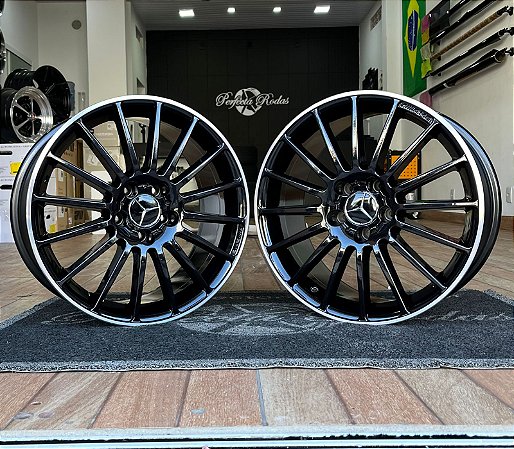 RODAS MERCEDES DUAS TALAS MC/M03 ARO 19 Furação 5X112 PRETO