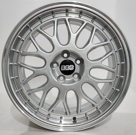 RODAS BBS LM ARO 17 Furação 5X100 PRATA DIAMANTADO
