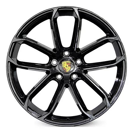 RODAS PORSCHE MACAN GTS ARO 22 DUAS TALAS FURAÇÃO 5X130 PRETA