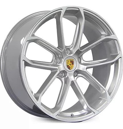 RODAS PORSCHE MACAN GTS ARO 22 DUAS TALAS FURAÇÃO 5X130 PRATA