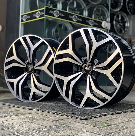 RODAS NEW VELAR S  ARO 22 Furação 5X108 PRETO DIAMANTADO