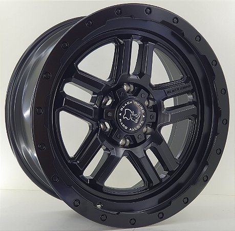 RODAS OFF ROAD BLACK RHINNO ARO 20 Furação 6X139  PRETA