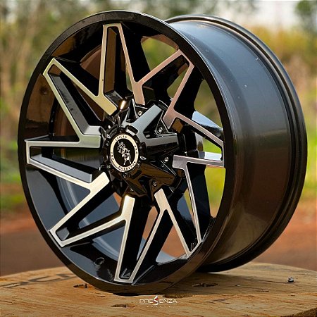 RODAS OFF ROAD PRZ5 ARO 20 Furação 6X139  PRETA