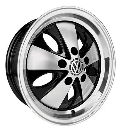 RODA CIGOLETTA PRETA DIAMANTADO ARO 15x8 FURAÇÃO (5X205)