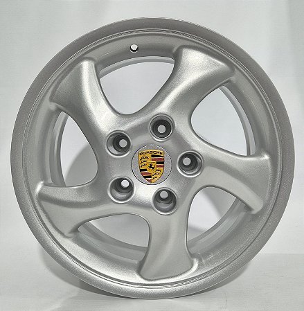 RODA PORSCHE CUP 3 ARO 17X7 PRATA FURAÇÃO 5X130