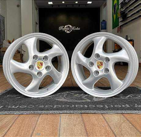 RODA PORSCHE CUP 3 ARO 17X6 PRATA FURAÇÃO 5X130