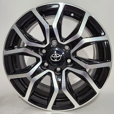 RODA MW TOYOTA HILUX RAVENA ARO 20X8,5 6X139,7 ET27 PRETO DIAMANTADO CB106