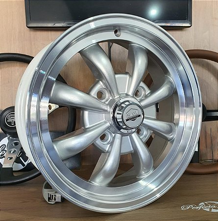 RODA RAW CLASSICS 8 SPOKE ARO 15X5,5 FURAÇÃO 4X130 PRATA