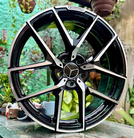 RODAS MERCEDES PRZ4 ARO 20 FURAÇÃO 5X112 PRETA DIAMANTADA