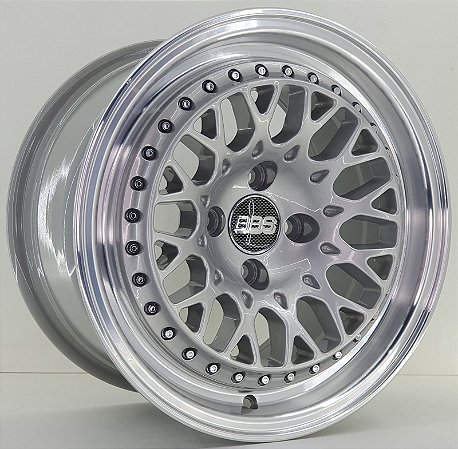 RODAS BBS MW100 ARO 15 TALA 8 4X100 PRATA