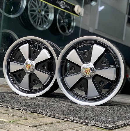 RODA 911 FUCHS PRETA DIAMANTADA ARO 15X4,5 E 15X6,5 FURAÇÃO 5X205