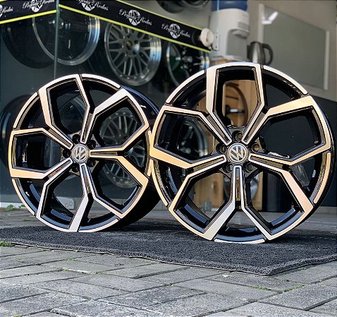 RODAS SALERNO ARO 19 FURAÇÃO 5X100 PÇRETO DIAMANTADO