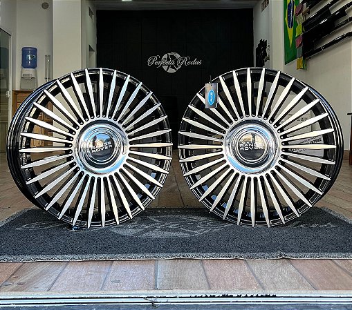 RODAS LAND PRZ1363ARO 19 FURAÇÃO 5X108 PRETO DIAMANTADO
