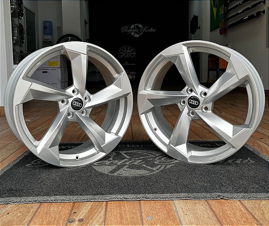 RODA RS6 ARO 20 Furação 5X112 PRATA DIAMANTADO
