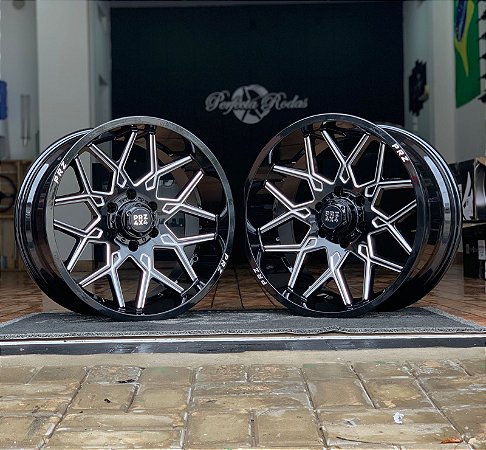 RODAS PRZ 1957 ARO 20 FURAÇÃO 6x139,7 ET0 PRETO DIAMANTADO