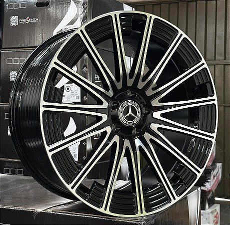 RODAS MERCEDES PRZ3041 ARO 20 FURAÇÃO 5X112 PRETA DIAMANTADA