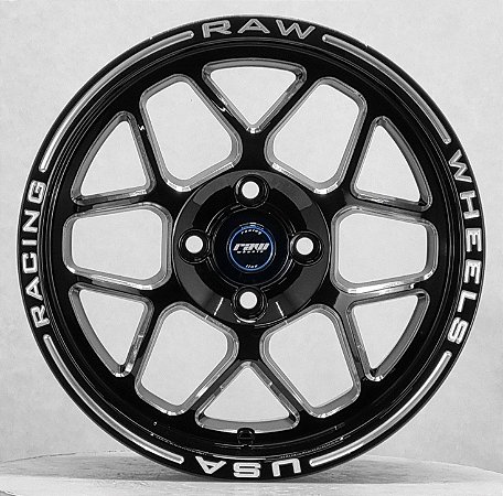 RODAS WELD SIX ARO 15 TALA 7 FURAÇÃO 4X100 PRETO DIAMANTADO