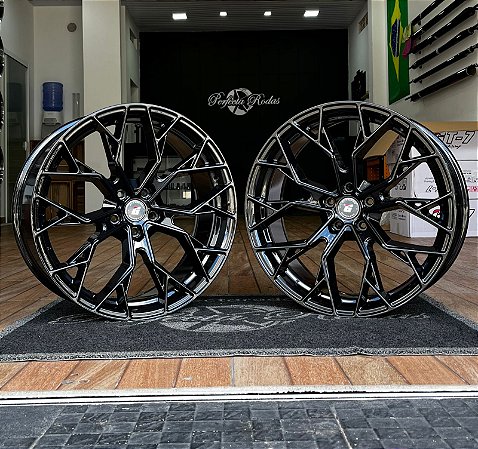 RODAS GTS SPORT ARO 22 FURAÇÃO 5X120 PRETO