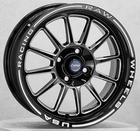 RODAS WELD RACING ARO 15 TALA 7 FURAÇÃO 4X100 BLACK MILLING
