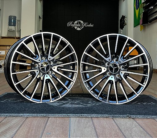 RODAS MERCEDES ZWMA3 ARO 17 FURAÇÃO 5X112 PRETO DIAMANTADO
