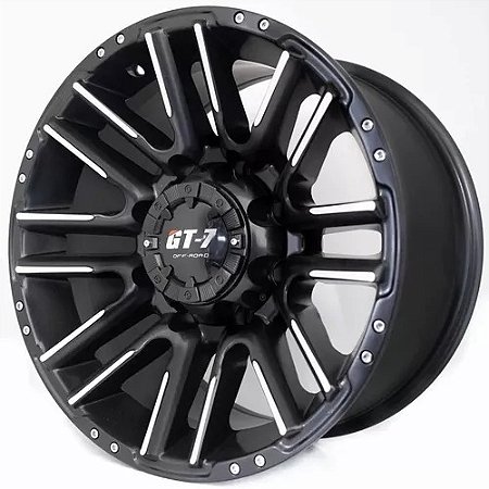 RODAS OFF ROAD STRONG ARO 20 FURAÇÃO 8X165 PRETA DIAMANTADA