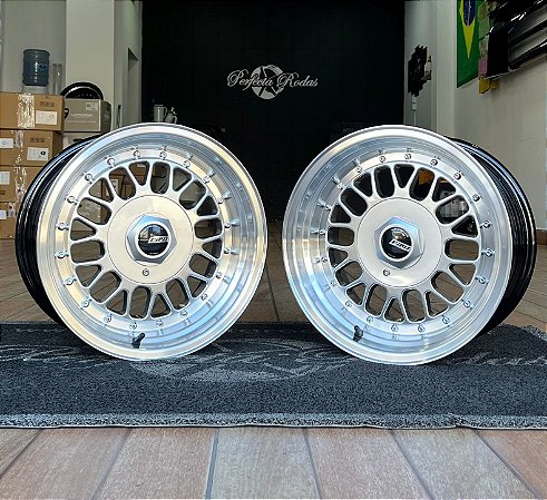 RODAS BBS LK1073 ARO 15 TALA 8 FURAÇÃO 4X100/108 PRATA
